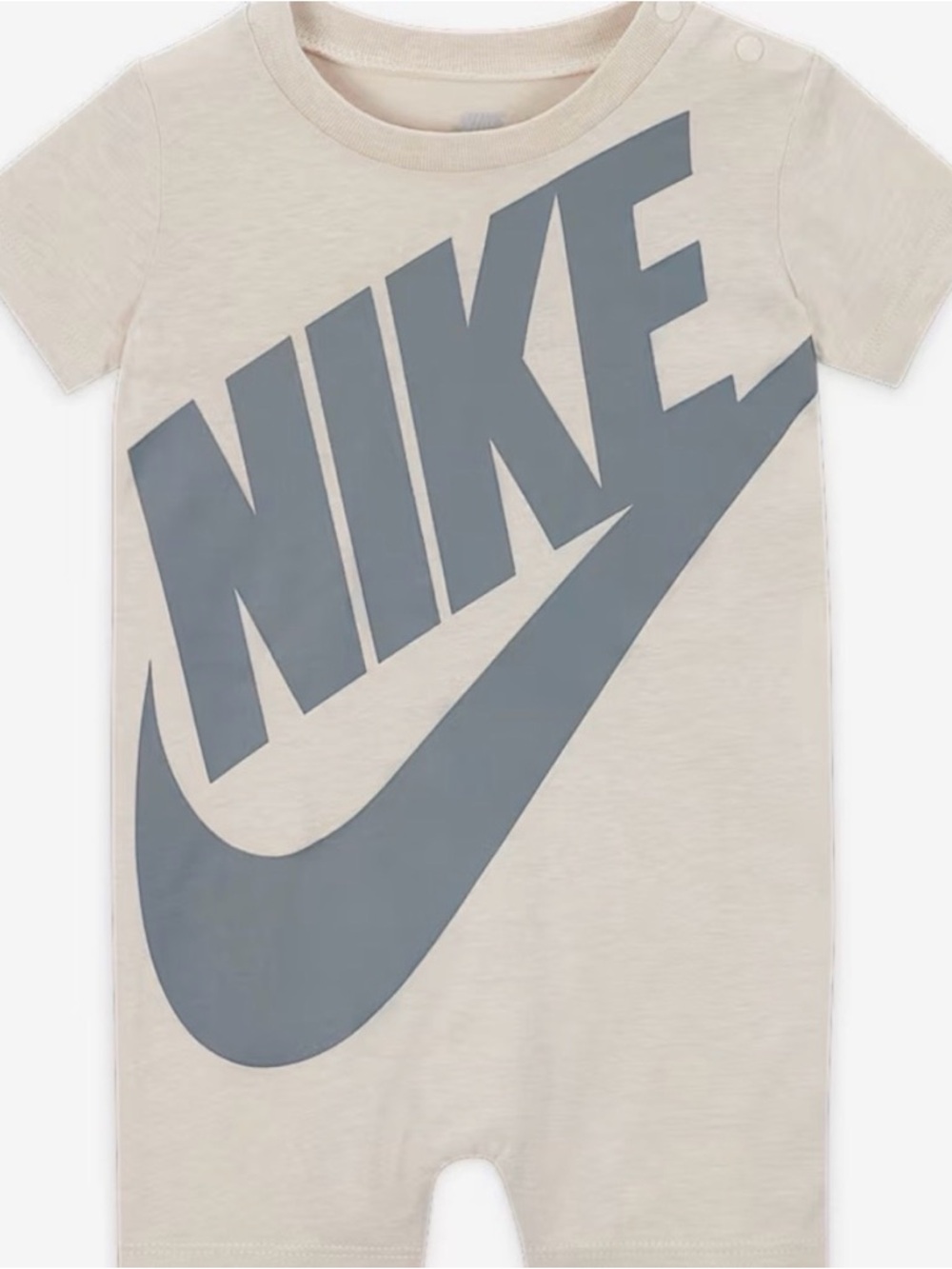 Baby Nike Cream Short-Sleeve Romper -9m